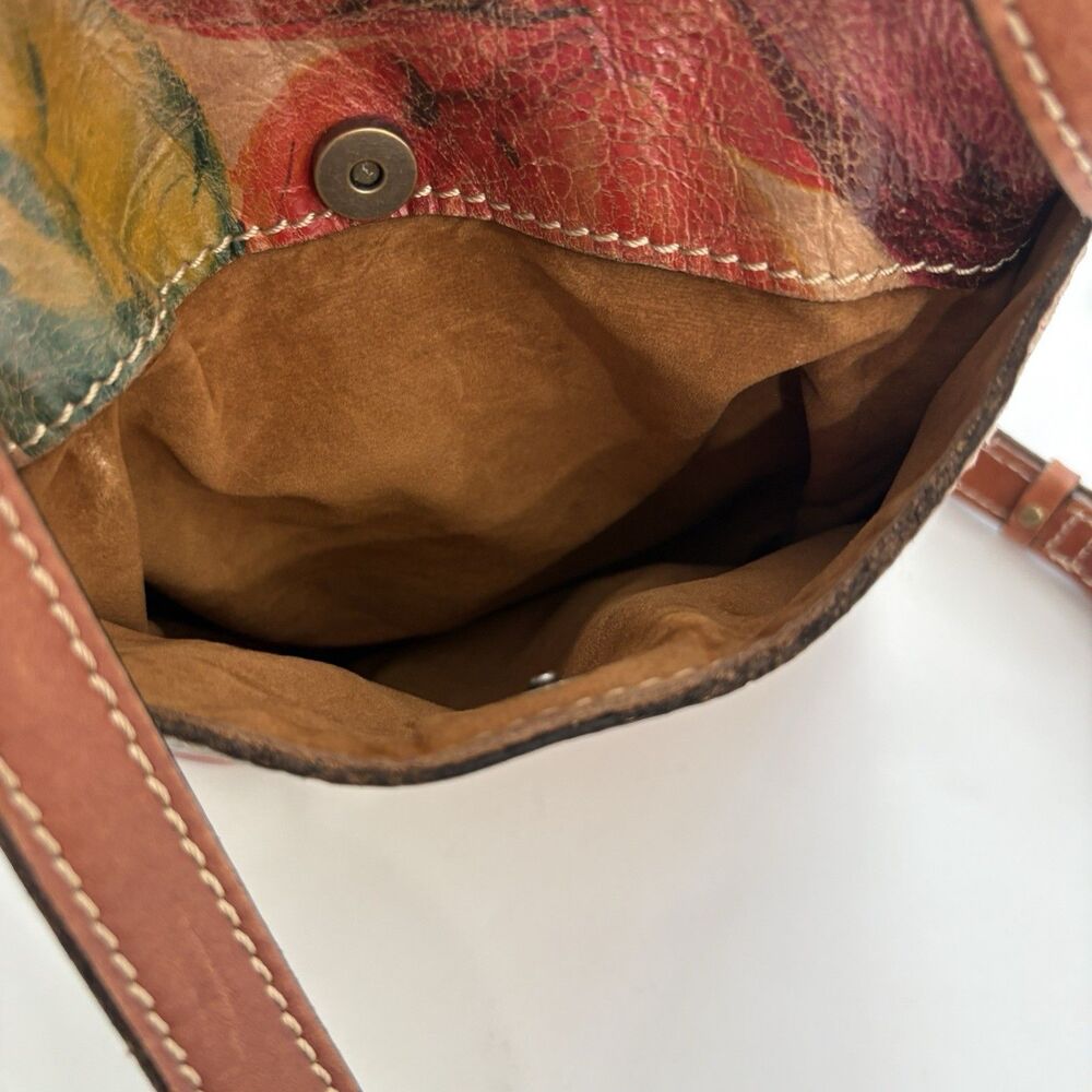 Patricia Nash Granada Floral Leather Crossbody Bag Boho Multicolor - Picture 9 of 13